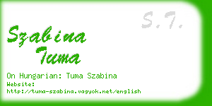 szabina tuma business card